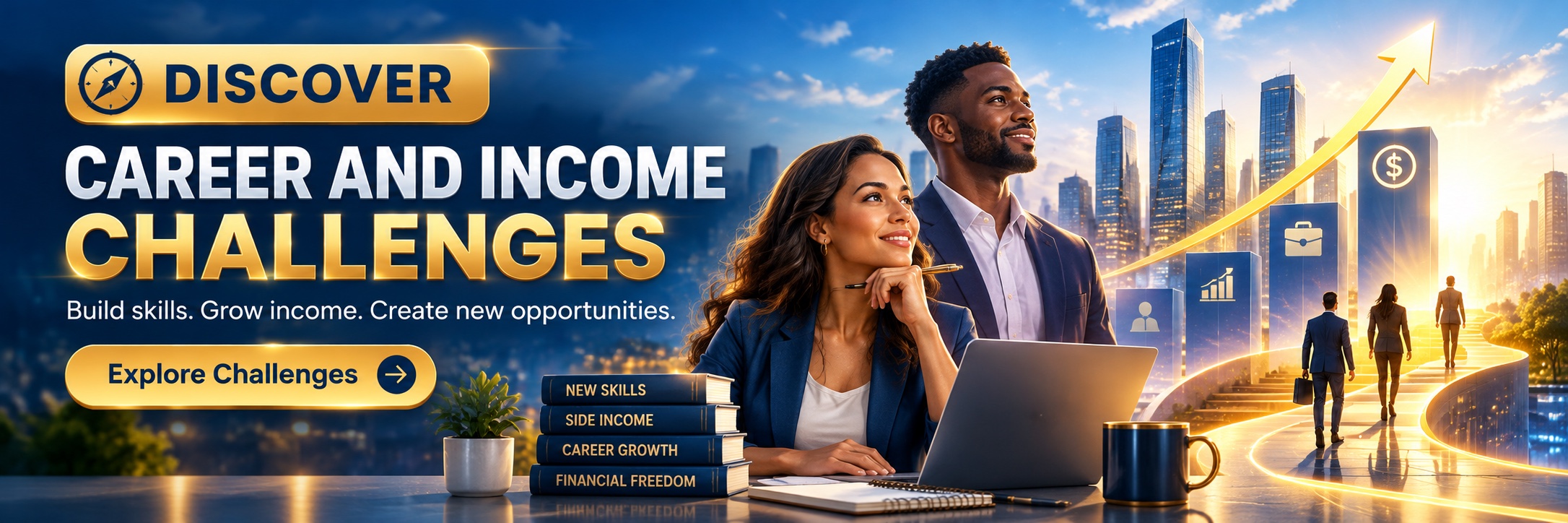 Career and Income Challenges — build skills, grow income, and create new opportunities.