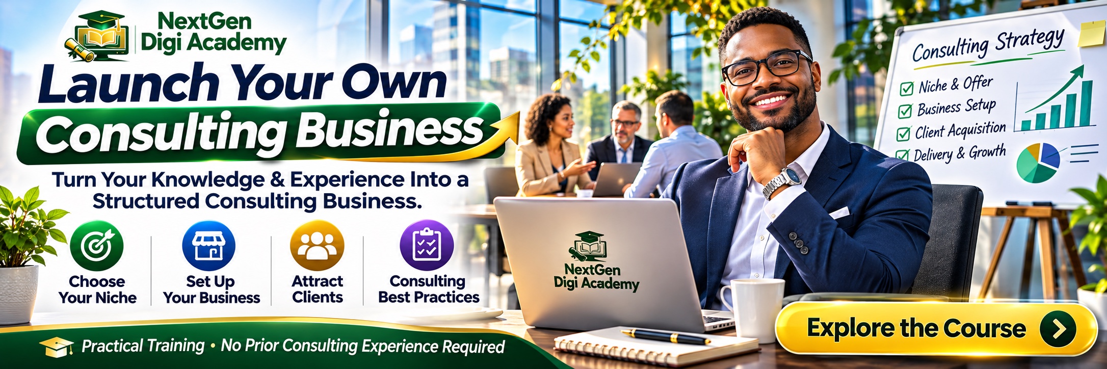Launch Your Own Consulting Business — turn your knowledge and experience into a structured consulting business.